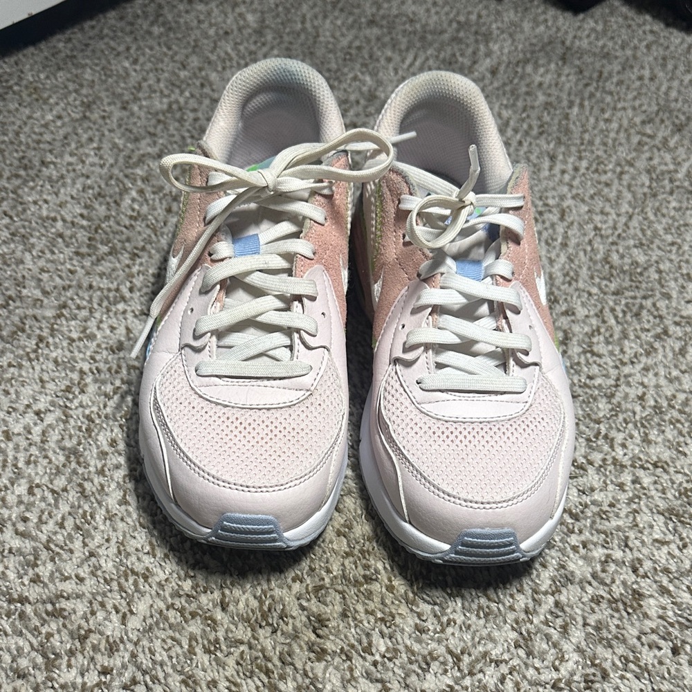 Nike Air Max Sneakers in Pink, Blue, and Green